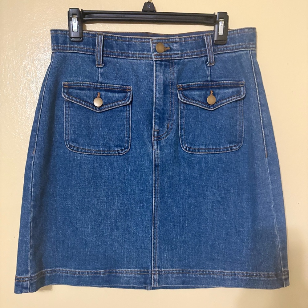Draper James Blue Denim with Orange Stitching
